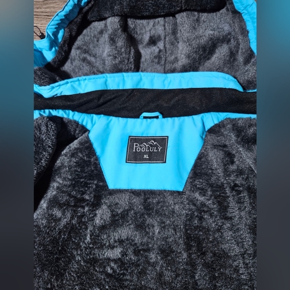 Pooluly Men's Ski Jacket Waterproof Hooded Snowboarding Snow XL NWOT Breathable - Picture 7 of 15